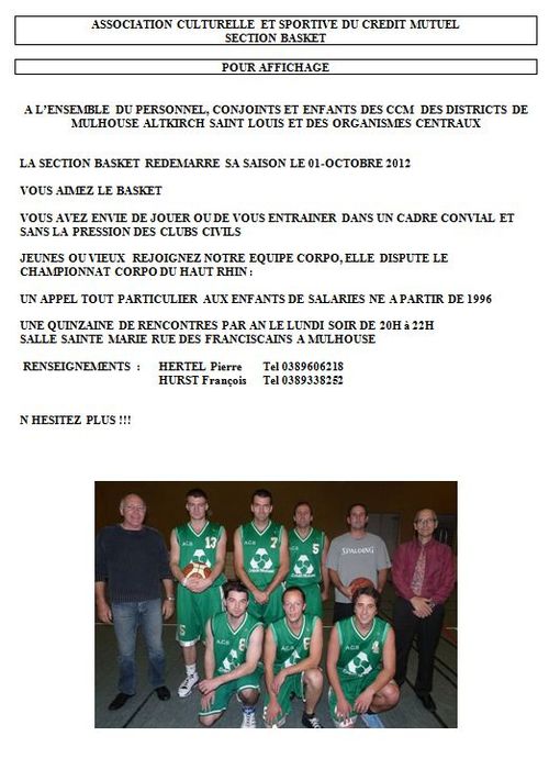 Basket membres